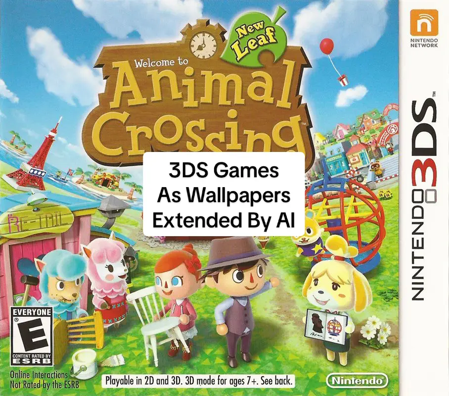 3DS Games As Wallpapers Extended By AI #nintendo #nintendo3ds #3dsgames #acnl #supermario #gaming #gamer #ai #photoshop #animalcrossing 