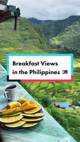 my breakfast view this morning. Never knew the Philippines’ Cordillera region was so beautiful. Exploring my home country has been eye-opening, exciting, & the most fulfilling stretch of travel I’ve had in a long time 🇵🇭 #travel #tiktoktravel #philippines #philippinestiktok #fyp 