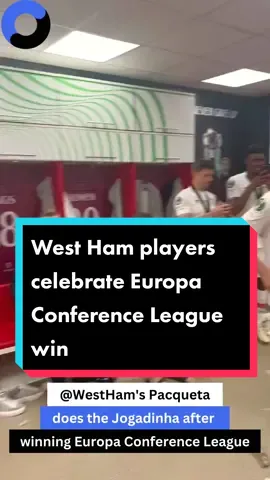 This is the moment West Ham players celebrated in the dressing room following their Europa Conference League victory last night. The Hammers ended their 58-year wait to win their next European title after beating Fiorentina in the Europa Conference League final in Prague on Wednesday (7 June). #westham #westhamunited #westhamfans #westhamfc #whufc #lucaspaqueta #europaconferenceleague #paqueta #fiorentina #hammers 