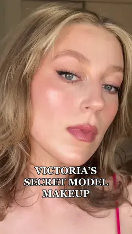 Doing the viral Victoria’s Secret model makeup trend 💖 Glowy skin, champagne shimmer eyeshadow, full lashes, a flirty winged liner, & kissable pink lips. It’s a classic for a REASON ✨ #victoriassecretmakeup #angelmakeup #modelmakeuptutorial #makeuptrends 