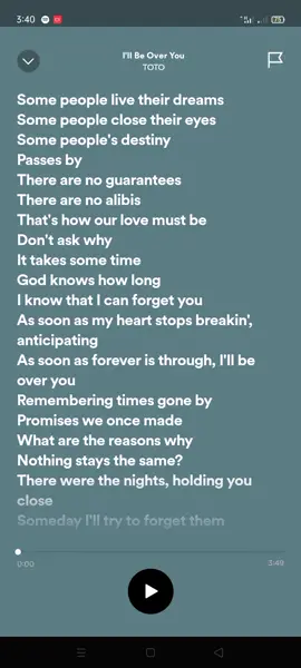 I'LL BE OVER YOU By Toto #toto #illbeoveryou #music #fyp #lyricsvideo #foryoupage 