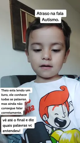 O Théo tem 3 anos e 2 meses e ele conhece todas as letras e sabe ler, porém o atraso na fala atrapalha o entendimento e isso, hoje,é motivo de muitas frustrações para ele.  Aqui ele tá lendo um livro que ele adora.  A fono está inclinada a diagnosticar o Théo com Apraxia da Fala.  comenta aí o as palavras que vc conseguiu entender.  E vai lá seguir a gente para acompanhar essa evolução!  #atrasonafala #autismo #autista #autistaverbal #lendo #livro #apraxiadefala #fonodiologia 