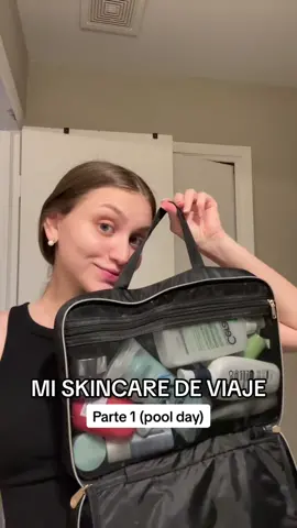 Que skincare me traje a mi viaje✨✨ PARTE 1: Pool day!  #skincare #skincareroutine  #healthyskin #parati #fyp #rhode 