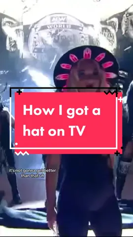 The story of how my hat got on TV 😎🥊 hehehe #designer #aew #viral 