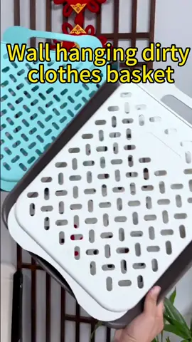Wall-mounted laundry basket, never put clothes on the toilet seat！
