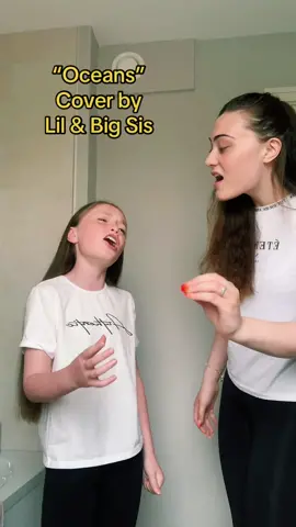 Oceans 🌊 ❤️ Cover by Lil & Big Sis 👯‍♀️  #oceans #spiritleadme #lilandbigsis #thekksisters #acousticcovers #fyp #sistergoals #sisters #singingsisters #VoiceEffects 