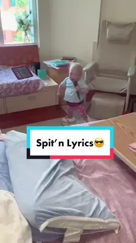 Spit’n lyrics & take’n names. 😎.        Before Bella was transferred to SickKids hospital she thoroughly enjoyed #musictherapy at Alberta Childrens Hospital. 🎶 #fyp #foryoupage #bellabrave #kylact #dance #sing #rap #tinydiamond @SickKids Foundation #trolls #trollsworldtour #kenanthompson @Kenan Thompson  #kidsoftiktok #tinydiamond #brave #organdonationawareness 