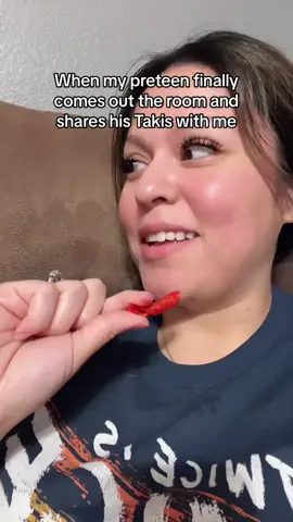 We are definitely best friends, he just likes to act too cool for mom #BestFriends #preteen #preteenmom #takis #momlife #momsbesties 