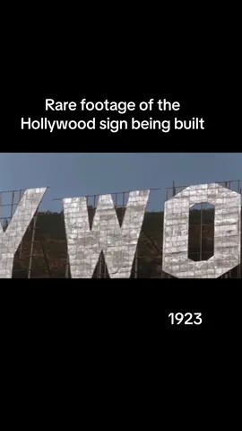 Mind blowing footage of construction workers erecting the Hollywoodland sign exactly 100 years ago.