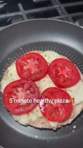 Honestly, this was a 10/10. I buy the Ezekiel pocket bread from whole foods! #healthypizza #cravings #pizza 