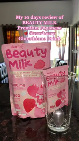 🍓 Beauty Milk Drink with 50,000mg Glutathione. #fyp #fypシ゚viral  #beautydrink #beautymilk #beautymilkbydearface #strawberry #glutathione #leadgeneration 