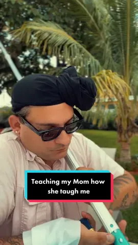 Teaching my Mom how she taught me. 😐