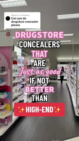 Replying to @.   Drugstore concealers that are just as good as high-end 👀 #drugstoreconcealers #affordableconcealers #makeupdupes #affordablemakeup #makeuptok 