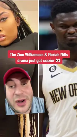 The Zion Williamson/Moriah Mills drama may need a 30 For 30 😬 #greenscreen #zionwilliamson #moriahmills #drama #nba 