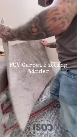 How To Install Carpet On A Winder #carpet #homeimprovement #pov #howto #how #flooring #DIY #fyp #foryoupage 