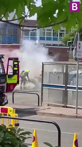 The moment a BMW burst into flames at hospital in Birmingham #birmingham #goodhopehospital #suttoncoldfield