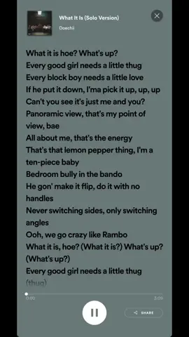 What It Is - Doechii #whatitis #doechii #trending #trendingsong #trendingsong #popular #popularsong #foryou #lyrics #lyricsvideo  #CapCut #music #fypシ #fyp 