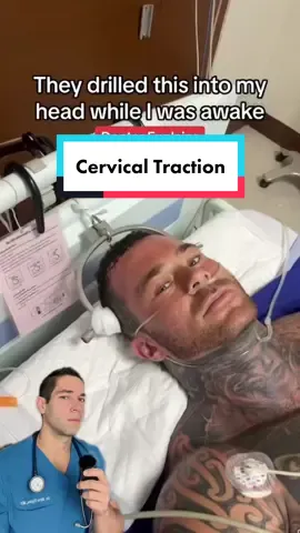 Cervical traction @Inked Cam  He made a complete recovery after surgery. So glad for you!!! #neck #cervicaltraction #doctor #hospital #stem #medicineexplained