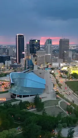 Evening lights of Downtown Winnipeg #winnipeg #manitoba #canada #photography #drone 