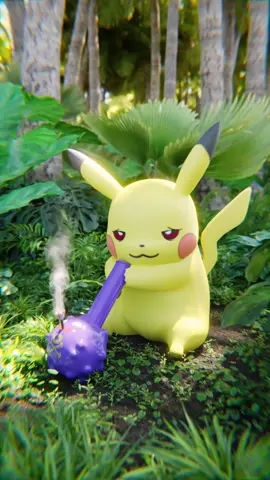 Puffachu learned smokescreen 😮‍💨 #pokemon #pokemonart #3danimation #blender3d 