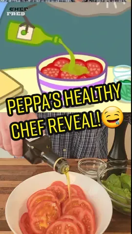 Savor Peppa's Fresh and Fantastic Tomato Basil Tango!😋 #peppa #peppapig #salad #saladrecipe #healthy #lettuce #basil #tomato #tomatoes #fyp #trendingtiktokviral 