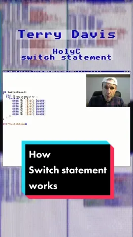 #terrydavis on how the switch statement works underneath, also improving the C language. #programming #cprogramming #templeos #holyc #schizolab 