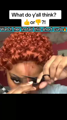 What do y'all think? 👎or 👍?  #wiginstalls #wigslayers #lacewiginstalls #wiginstallvideo #wigtipsandtricks #wiginstallations #hairtipsandtrick #hairtutorialvideos #aprillacewigs #wigtutorialvideo #wiginstalledbyme #lacewigtutorial #wigforblackwomen #wigtutorialforbeginners #gingerorangewig 