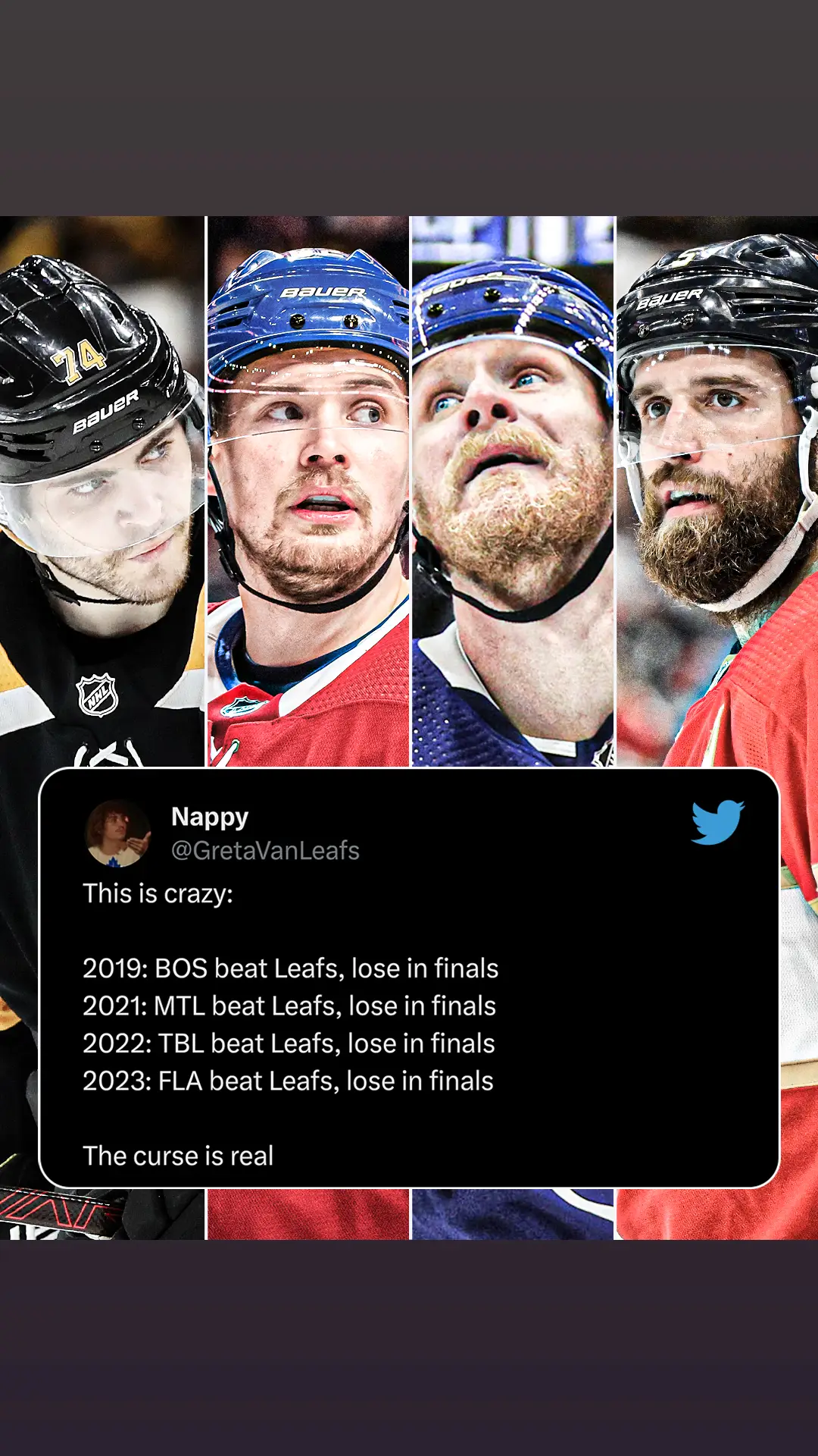 What’s happening in Toronto? 👀 (h/t GretaVanLeafs/TW) #NHL #StanleyCup #mapleleafs #cursed #hockeytoks