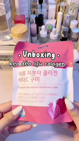 Ăn kẹo dẻo lựu collagen này bị nghiện luôn á 🙊 #keodeozoo #keodeo #keodeohanquoc #keodeoluucolagen #reviewlamdep #lamdep #collagen #xuhuong #unboxing #fyp #trending 
