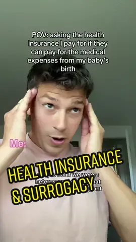 I have so many questions 😳 Both partners and the surrogate can be insured, and nobody’s plan will cover the pregnancy. #surrogacytiktok #surrogacy #surrogacyjourney #surrogacyfacts 