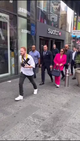 He walks with confidence 