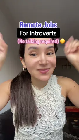 Perfect Remote Job Ideas if you are an introvert 🤫👩🏻‍💻. #startmakingmoneyonline #quit9to5 #financialfreedom #sidehustlethatworks #waystomakemoneyonline #beyourownboss #onlinejobs #remotejobs 