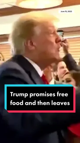 Trump promised everyone free food at iconic Miami restaurant Cafe Versailles and then left before anyone could order.