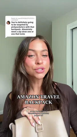 Replying to @user8340863743135 I swear this backpack is safer than it looks!! And so cute 🫠 @Sarah Lapierre #amazontravelmusthave #amazontravelfinds #amazontravel #amazonbackpack #amazonbags #travelfinds #summerbackpack #amazonfashionfinds2023 
