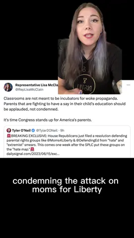 Lisa McClain’s support for hate groups remains unwavering. Shocker. #michiganpolitics #momsforlibertyisahategroup #parentalrights #southernpovertylawcenter 