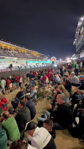 Garage 56 bringing the midnight thunder at le mans. Attended the 100th running of Le Mans this year. Look at that crowd at 1:30am on the front stretch. #garage56 #hagertyrlm #nascar #wec #imsa 