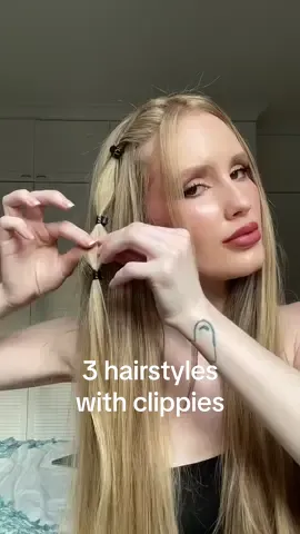 3 hairtsyles with small clippies🤗 fun hairstyles inspo🫶🏻 summer hairstyles☀️ (sorry had to reupload as forgot to add sound on the last one🥲) #hairstylestutorials #hairstylewithclips #summerhairstyles #funhairstyles #hairstylesinspos 
