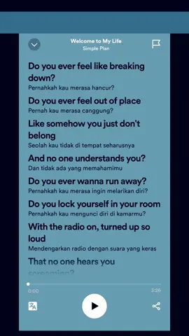 Lagu ini ceritanya seperti cerita kehidupan ku saat ini Lirik Terjemahan Welcome to My Life - Simple Plan #lirikterjemahan #spotifylirycs #simpleplan #simpleplanwelcometomylife #videostory #arizmaharaj #fypシ #fyp #medantiktok #yukyukfyp #xybca #fypシ゚viral #TikTokImpact 
