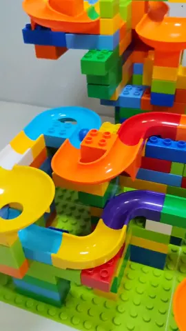 Timi baby 168pcs diy marble race track ball block funnel slide brick#kids#toy #MomsofTikTok #foryou 