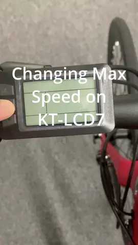 How to change the max assust speed setting on e-bikes with the KT- LCD7 display controller.  #ebfec #ktlcd7 #ebike #ebikestyle 