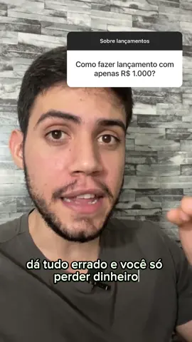 Tá com pouco orçamento para fazer lançamento? Veja isso para não jogar dinheiro fora ✅ Comente “estratégia” para receber o link de aula onde ensino como usar o seu baixo orçamento para ter lucro  #trafegopago #lançamentodigital #6em7  #anunciosonline #infoprodutos 