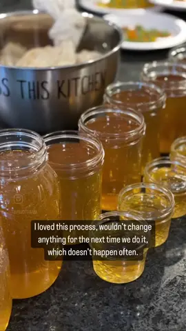 Processing our first honey harvest is one of my favorite homestead memories! #honey #honeybees #honeycomb #rawhoney #homestead #beekeeper #gardensoftiktok #homesweethome #homemaker 
