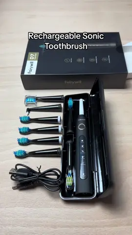 Rechargeable Sonic Toothbrush with 8 attachments, 5 modes to select from . Soothing vibrations for gums. #tiktokfinds #sonictoothbrush #toothbrushchallenge #teethwhitening #teethcleaning #teethcare #toothbrush #fypuk #fypukpage #fyp #tiktokshopfinds #tiktokshopreview #stitch #edit #duet #foryou #foryoupage #tiktokshopping #tiktokshoprecommendations #tiktokshopuk #tiktokmademebuyit #paydaysale #soothingsounds 