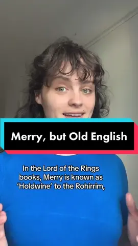 Frodo and Sam aren’t the only hobbits whose names come from Old English (the language spoken by the Anglo-Saxons), Merry has his own epithet! #medievaltiktok #lordoftherings #lotr #anglosaxons #merrybrandybuck #tolkien  