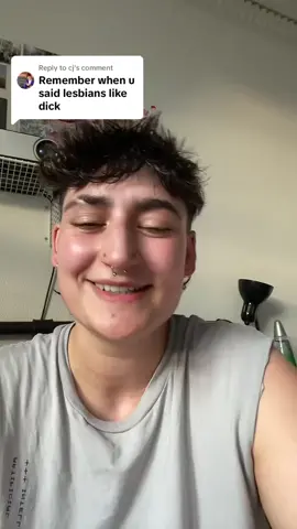 Replying to @cj   I know u just wanted a personalised video cj, you cannot get enough of me and that doesnt make u wrong… it just makes u normal. #lesbian #butch #transmasc #trans #gnc #translesbian 