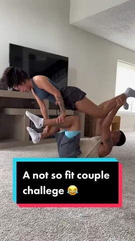 Yep, a not-so-fit couple afterall 😂  #Fitness #couplechallenge #fitnesschallenge #fitcouplegoals #fyp #funnycouple #coupletiktok 