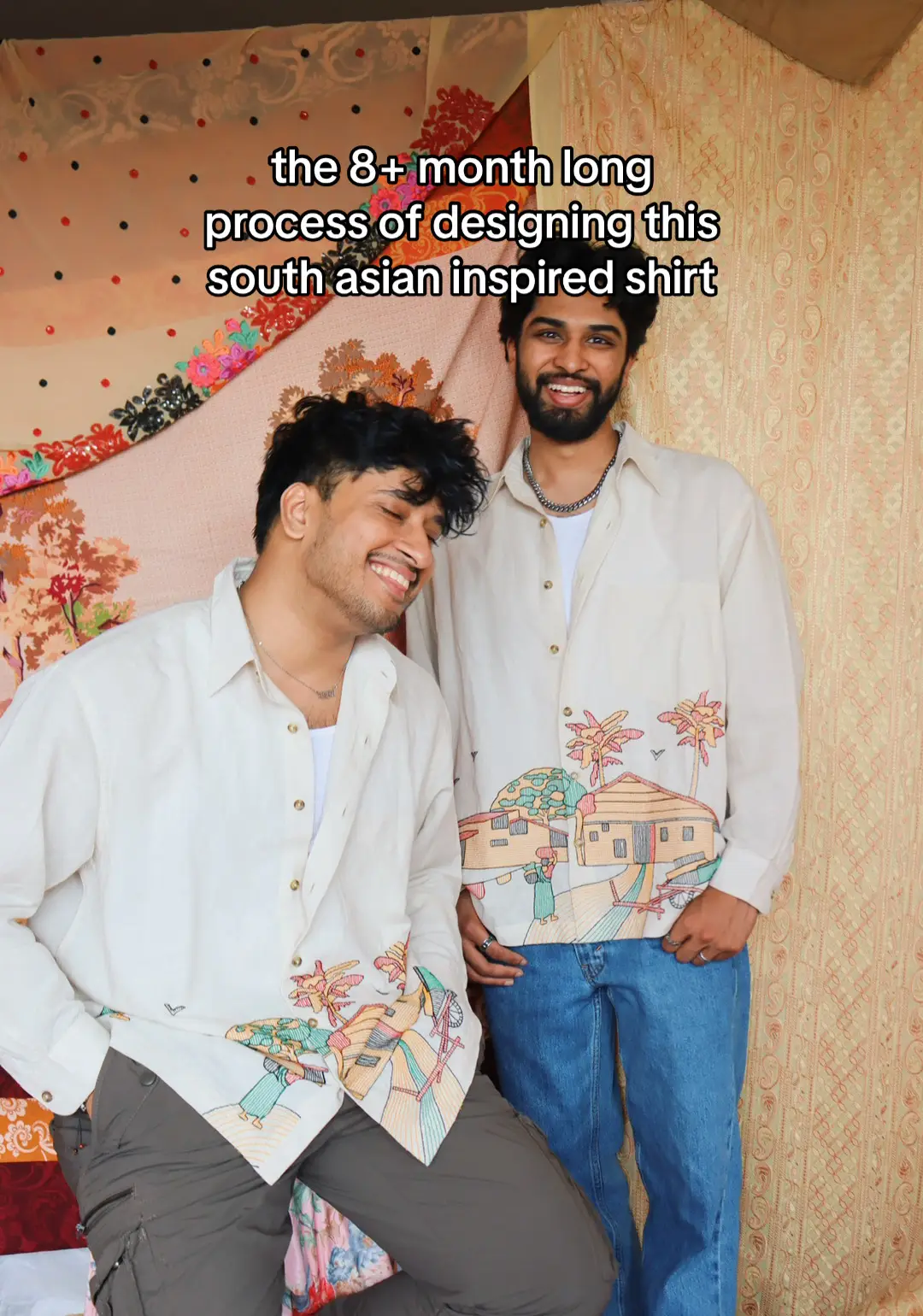 another behind the scenes of the making of the shirt so you can see that these things take work and time. success doesn't come overnight and it's never my intention to give off that false narrative. so excited for you all to browse and shop the pre-sale on june 23rd on labyrinthave.com at 1 pm est!! #desi #bengali #SmallBusiness #southasianfashion #artistsoftiktok #designprocess 