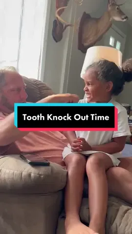 Her best friend lost a tooth, so now she wants her grandpa, aka Clay Clay to knock a few of hers out! 😂🦷🦷 #toothfairy 