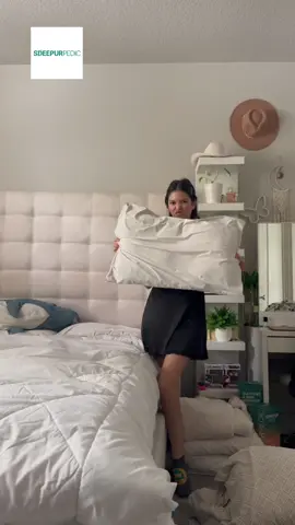 Asi mi mañana 🫶🏻 TENGO ALMOHADAS NUEVAS 🩷  #sdeepurpedic #pillow @sdeepurpedic 