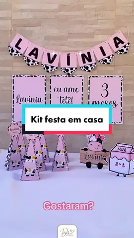 Tema: Vaquinha 🐮 #kitfestaemcasa #mesversario #foryou #empreendedorismo #papelariaonline #papelariafofa 